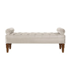 Banquette de lit longue en velours pour chambre à coucher, banquette de fenêtre capitonnée avec boutons touffus, banquette d'entrée, banquette traversin pour salon