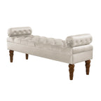 Banquette de lit longue en velours pour chambre à coucher, banquette de fenêtre capitonnée avec boutons touffus, banquette d'entrée, banquette traversin pour salon