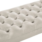 Banquette de lit longue en velours pour chambre à coucher, banquette de fenêtre capitonnée avec boutons touffus, banquette d'entrée, banquette traversin pour salon