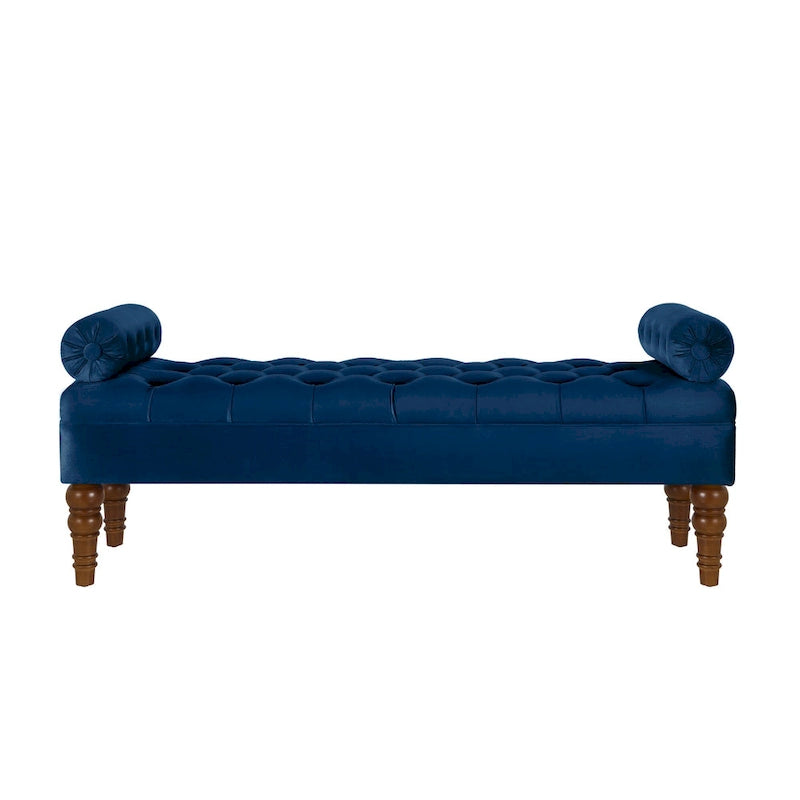 Banquette de lit longue en velours pour chambre à coucher, banquette de fenêtre capitonnée avec boutons touffus, banquette d'entrée, banquette traversin pour salon