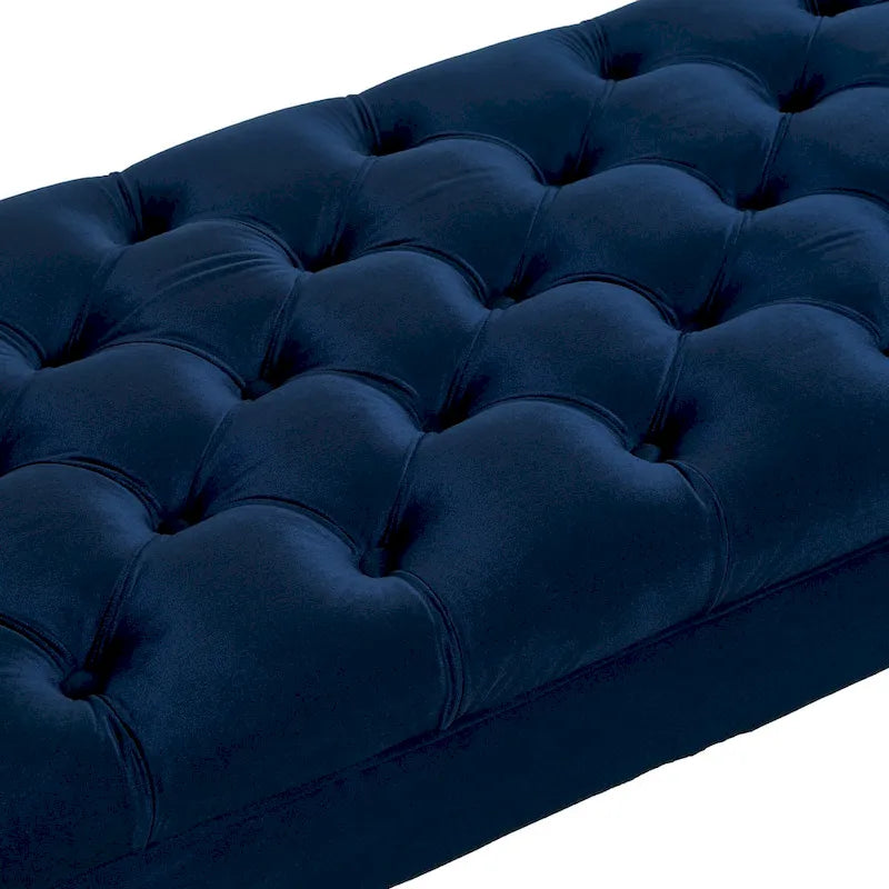 Banquette de lit longue en velours pour chambre à coucher, banquette de fenêtre capitonnée avec boutons touffus, banquette d'entrée, banquette traversin pour salon