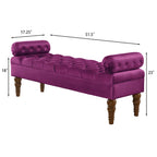 Banquette de lit longue en velours pour chambre à coucher, banquette de fenêtre capitonnée avec boutons touffus, banquette d'entrée, banquette traversin pour salon