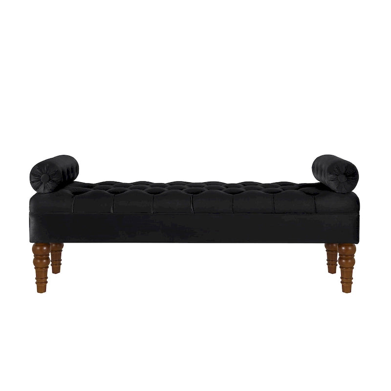 Banquette de lit longue en velours pour chambre à coucher, banquette de fenêtre capitonnée avec boutons touffus, banquette d'entrée, banquette traversin pour salon