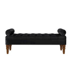 Banquette de lit longue en velours pour chambre à coucher, banquette de fenêtre capitonnée avec boutons touffus, banquette d'entrée, banquette traversin pour salon