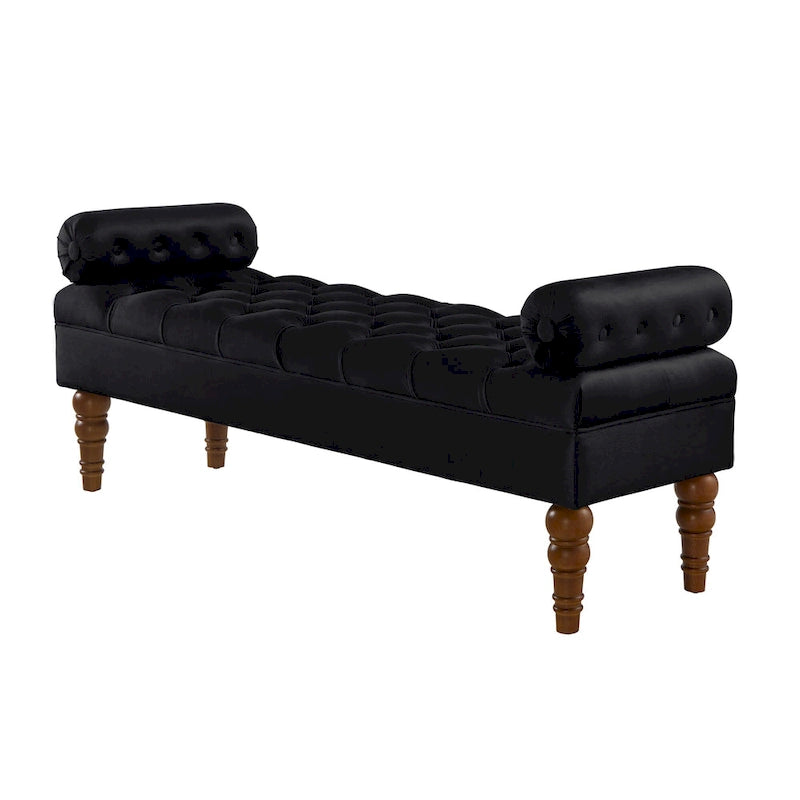Banquette de lit longue en velours pour chambre à coucher, banquette de fenêtre capitonnée avec boutons touffus, banquette d'entrée, banquette traversin pour salon