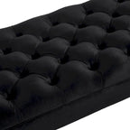 Banquette de lit longue en velours pour chambre à coucher, banquette de fenêtre capitonnée avec boutons touffus, banquette d'entrée, banquette traversin pour salon