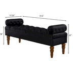 Banquette de lit longue en velours pour chambre à coucher, banquette de fenêtre capitonnée avec boutons touffus, banquette d'entrée, banquette traversin pour salon