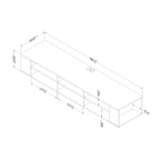 South Shore City Life Console Murale 66 Pouces de Large