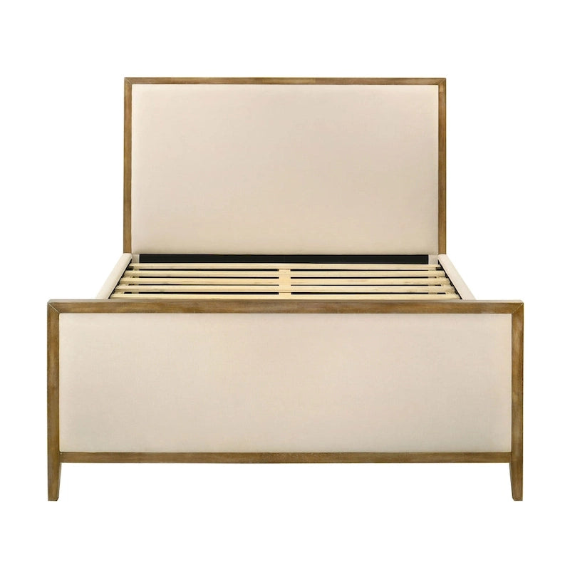Lit plateforme Jennie en chêne naturel moderne Furniture of America