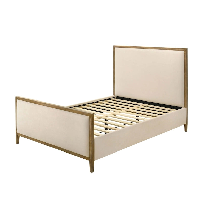 Lit plateforme Jennie en chêne naturel moderne Furniture of America