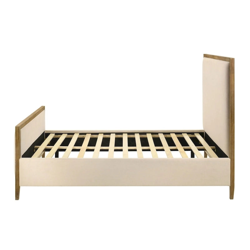 Lit plateforme Jennie en chêne naturel moderne Furniture of America