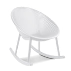 Lot de 2 fauteuils à bascule modernes du milieu du siècle en plastique avec pieds en plastique et assise respirante en forme d'œuf pour l'intérieur et l'extérieur