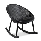 Lot de 2 fauteuils à bascule modernes du milieu du siècle en plastique avec pieds en plastique et assise respirante en forme d'œuf pour l'intérieur et l'extérieur