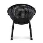 Lot de 2 fauteuils à bascule modernes du milieu du siècle en plastique avec pieds en plastique et assise respirante en forme d'œuf pour l'intérieur et l'extérieur