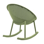 Lot de 2 fauteuils à bascule modernes du milieu du siècle en plastique avec pieds en plastique et assise respirante en forme d'œuf pour l'intérieur et l'extérieur