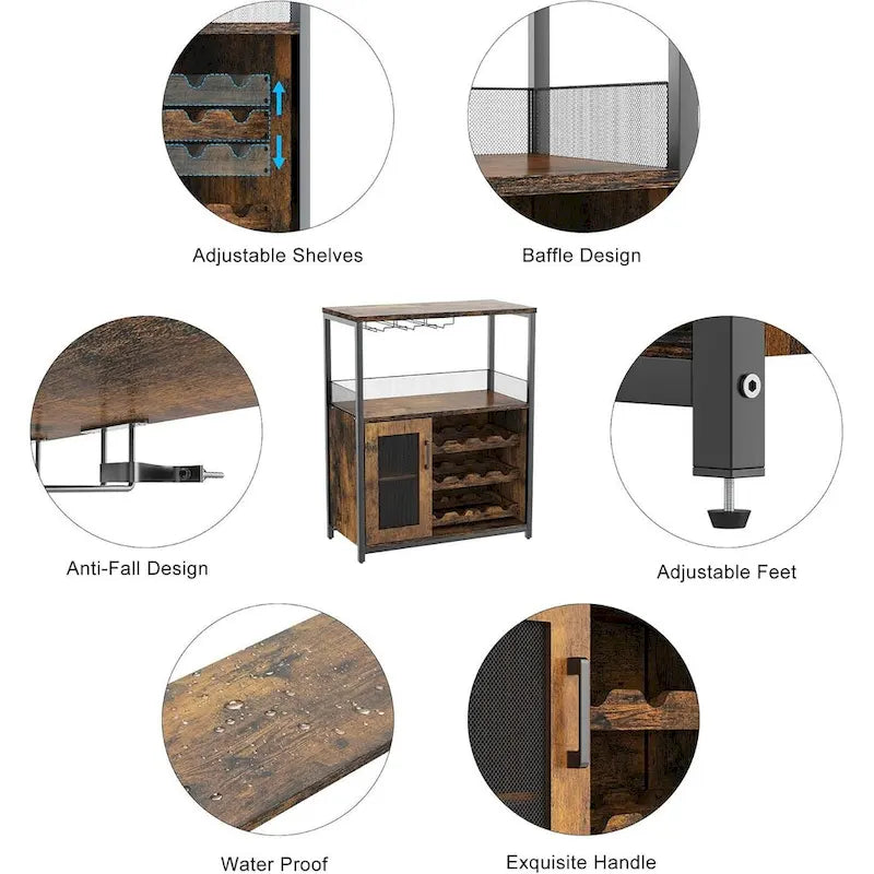 Meuble bar à vin IDEALHOUSE avec éclairage
