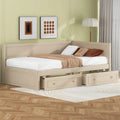 Lit de repos double en bois Merax avec lit gigogne/tiroirs