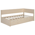 Lit de repos double en bois Merax avec lit gigogne/tiroirs