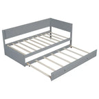 Lit de repos double en bois Merax avec lit gigogne/tiroirs