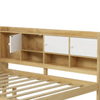 Lit de coin en bois avec rangement, lit de repos multifonctionnel en forme de L avec bureau