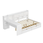 Lit de coin en bois avec rangement, lit de repos multifonctionnel en forme de L avec bureau