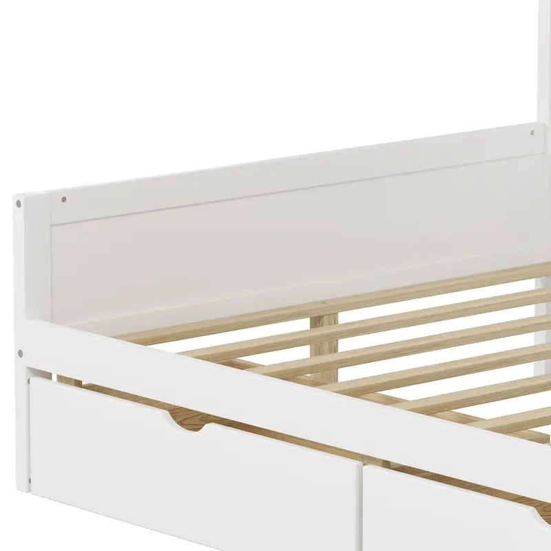 Lit de coin en bois avec rangement, lit de repos multifonctionnel en forme de L avec bureau