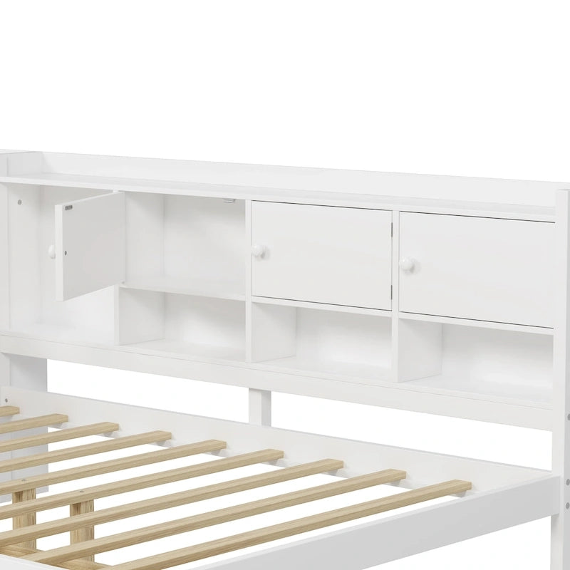 Lit de coin en bois avec rangement, lit de repos multifonctionnel en forme de L avec bureau