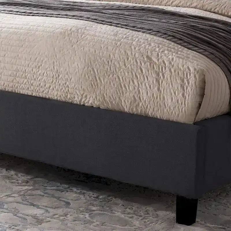 Cadre de lit plateforme capitonné King Size, lit tapissé