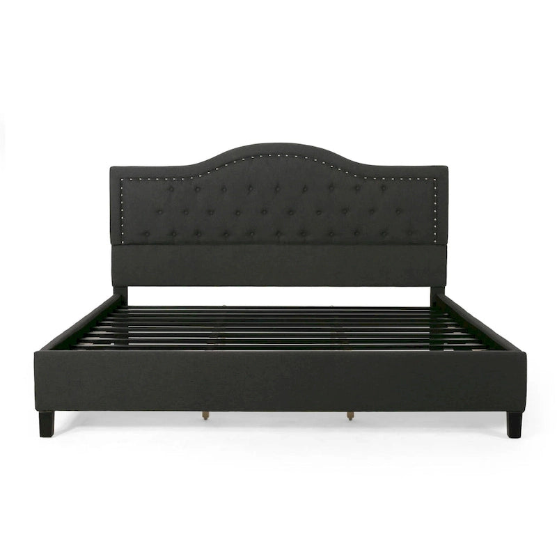 Cadre de lit plateforme capitonné King Size, lit tapissé