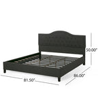 Cadre de lit plateforme capitonné King Size, lit tapissé
