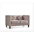 US PRIDE FURNITURE Canapé Chesterfield classique en velours avec pieds en bois
