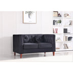 US PRIDE FURNITURE Canapé Chesterfield classique en velours avec pieds en bois
