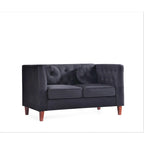 US PRIDE FURNITURE Canapé Chesterfield classique en velours avec pieds en bois