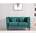 US PRIDE FURNITURE Canapé Chesterfield classique en velours avec pieds en bois