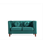 US PRIDE FURNITURE Canapé Chesterfield classique en velours avec pieds en bois