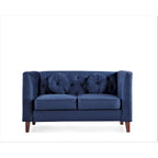 US PRIDE FURNITURE Canapé Chesterfield classique en velours avec pieds en bois
