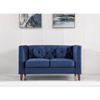US PRIDE FURNITURE Canapé Chesterfield classique en velours avec pieds en bois