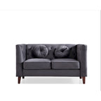 US PRIDE FURNITURE Canapé Chesterfield classique en velours avec pieds en bois