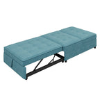 Canapé convertible 3 places 4-en-1 en lin 72,5" avec dossier réglable sur 5 niveaux et poche de rangement