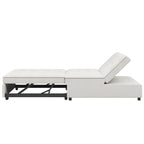Canapé convertible 3 places 4-en-1 en lin 72,5" avec dossier réglable sur 5 niveaux et poche de rangement