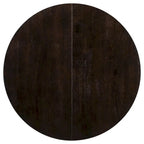 Ensemble de salle à manger 5 pièces style Ferme, Table Ronde Extensible en Bois et Chaises avec Clous pour Salle à Manger