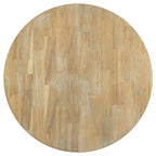 Ensemble de salle à manger 5 pièces style Ferme, Table Ronde Extensible en Bois et Chaises avec Clous pour Salle à Manger