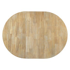 Ensemble de salle à manger 5 pièces style Ferme, Table Ronde Extensible en Bois et Chaises avec Clous pour Salle à Manger