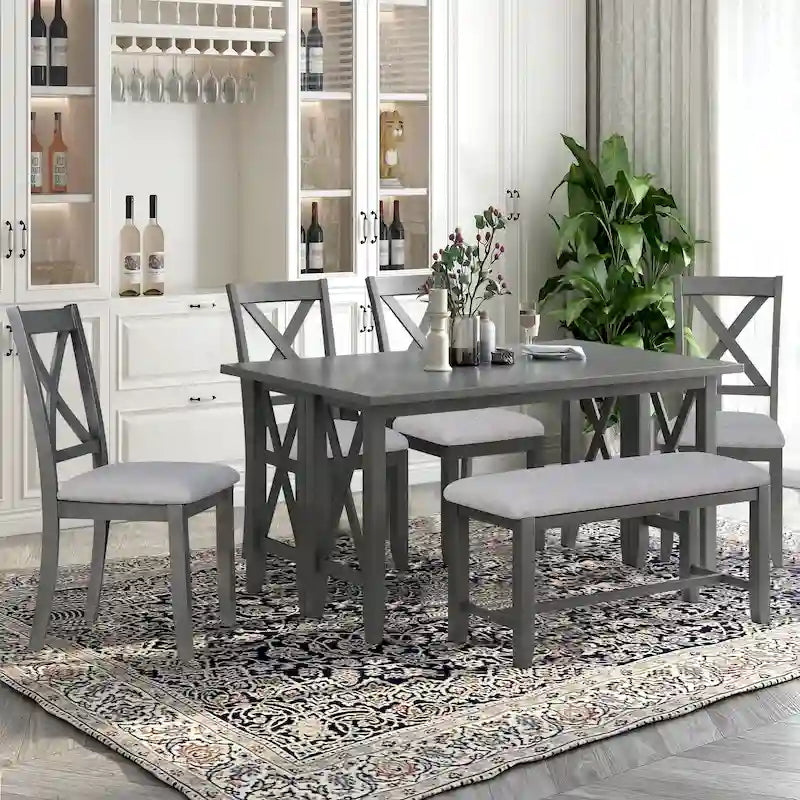 Ensembles table et chaises de salle à manger pliables multifonctionnels, ensembles table et chaises de salle à manger pour fêtes à domicile avec pieds de table en forme de X pour la cuisine