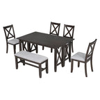 Ensembles table et chaises de salle à manger pliables multifonctionnels, ensembles table et chaises de salle à manger pour fêtes à domicile avec pieds de table en forme de X pour la cuisine