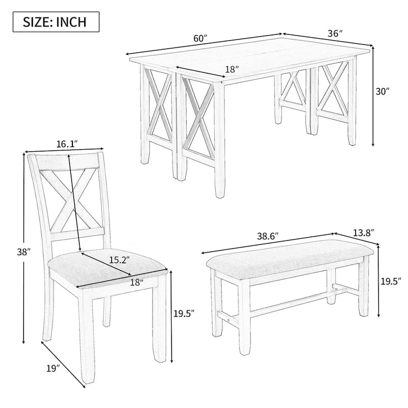 Ensembles table et chaises de salle à manger pliables multifonctionnels, ensembles table et chaises de salle à manger pour fêtes à domicile avec pieds de table en forme de X pour la cuisine