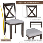 Ensembles table et chaises de salle à manger pliables multifonctionnels, ensembles table et chaises de salle à manger pour fêtes à domicile avec pieds de table en forme de X pour la cuisine