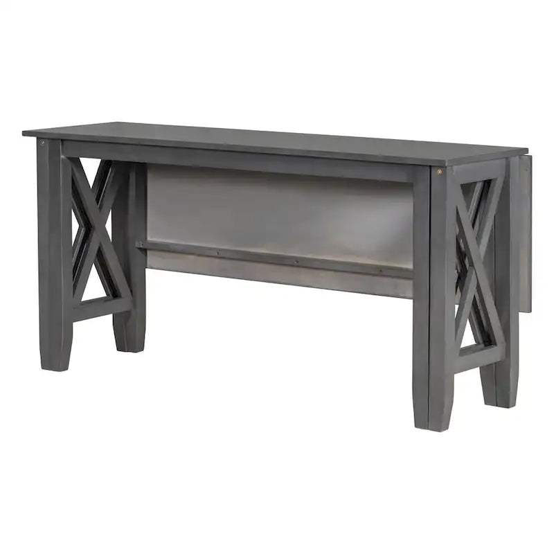 Ensembles table et chaises de salle à manger pliables multifonctionnels, ensembles table et chaises de salle à manger pour fêtes à domicile avec pieds de table en forme de X pour la cuisine