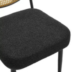 Chaises de salle à manger rembourrées en rotin, lot de 2 - 33,86H x 18,9W x 22,83P