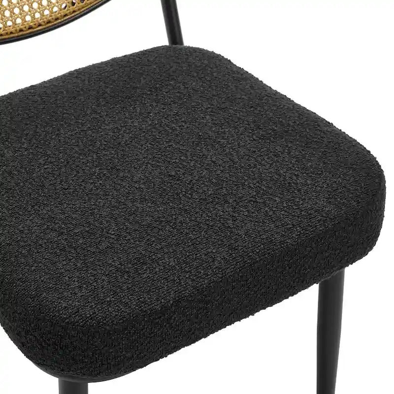 Chaises de salle à manger rembourrées en rotin, lot de 2 - 33,86H x 18,9W x 22,83P